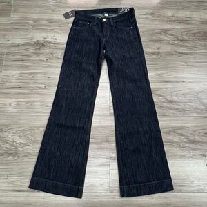 A/X Armani Exchange J60 Low Rise Wide Leg Jeans Blue Dark Wash Size 4 NWT